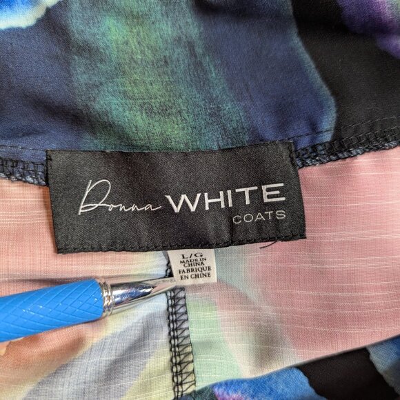 Dana White Coats Vibrant Abstract Button-Up Long Sleeve Blouse Size Large - Picture 8 of 13